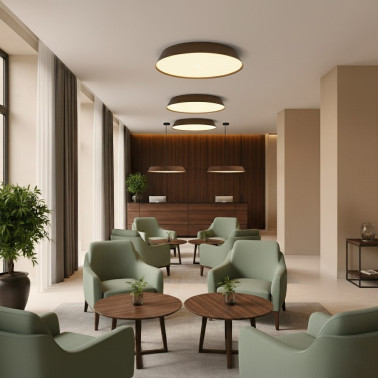 ACB CORA LED Ø425 Plafón Nogal