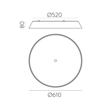 ACB CORA LED Ø610 Plafón Haya