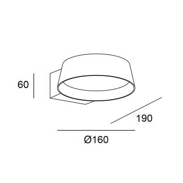 LEDSC4 SON Aplique Gris Oscuro 13W 2700K