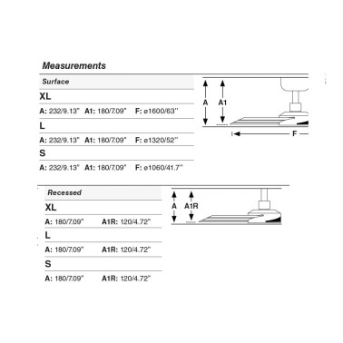 FARO CRUISER L EMPOTRADO Ventilador Negro-Aluminio