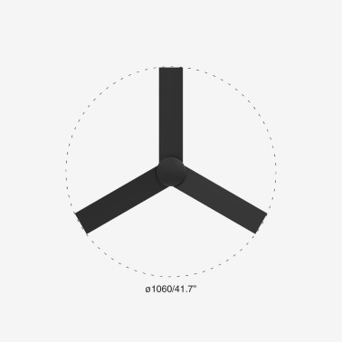 FARO CRUISER S EMPOTRADO Ventilador Negro