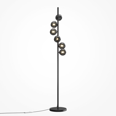 MAYTONI DALLAS Lámpara de Pie Negro-Smoky