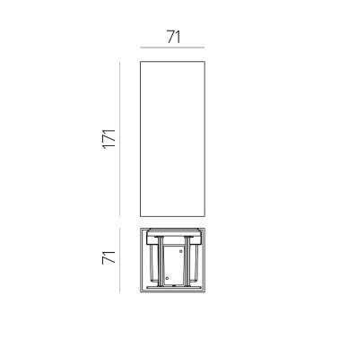 ACB LUMA LED Aplique Corten