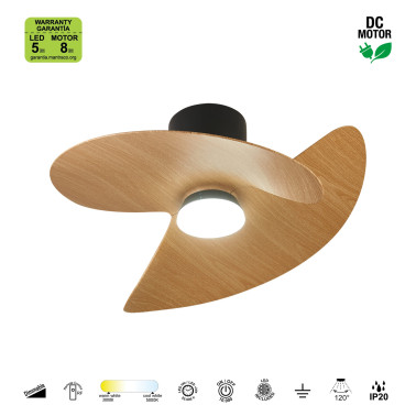 MANTRA ONA Ventilador Negro-Madera