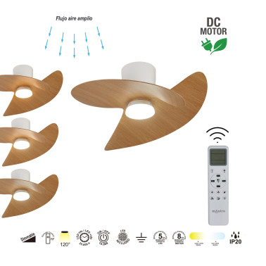 MANTRA ONA Ventilador Blanco-Madera