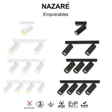 MANTRA NAZARE 1L Foco Orientable Negro