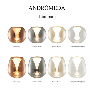 MANTRA ANDROMEDA Ø13 Tulipa Cristal Transparente