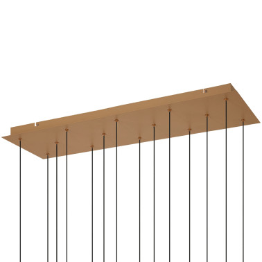 MANTRA ANDROMEDA Led Colgante Oro Sin Tulipa 14L Rectangular