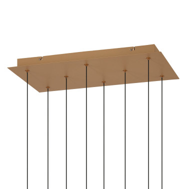 MANTRA ANDROMEDA Led Colgante Oro Sin Tulipa 8L Rectangular