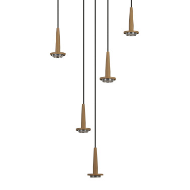 MANTRA ANDROMEDA Led Colgante Oro Sin Tulipa 5L