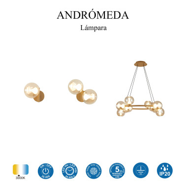 MANTRA ANDROMEDA Led Colgante Cristal 10L