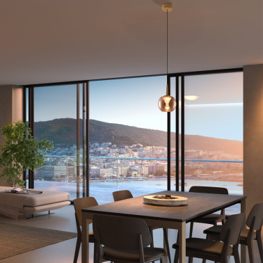 MANTRA ANDROMEDA Led Colgante Cristal Cobre