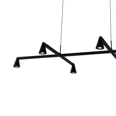 MANTRA ÁFRICA Led Colgante Negro 6L