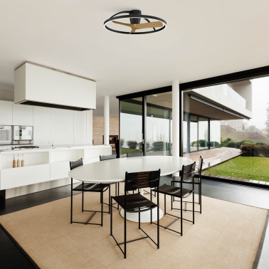 MANTRA NEPAL II Ventilador Plafón Negro-Madera