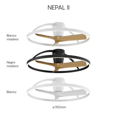MANTRA NEPAL II Ventilador Plafón Negro-Madera