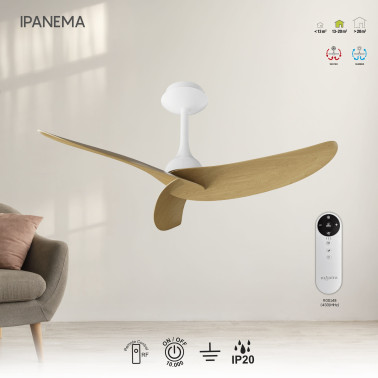 MANTRA IPANEMA III Ventilador Blanco-Madera 3 Palas