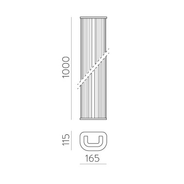 ACB DIVA 1000 Aplique de Cristal Oro