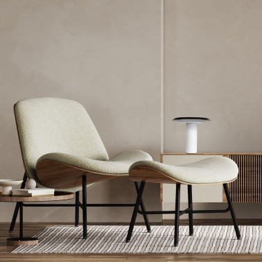 MANTRA TINA Lámpara Sobremesa Blanco-Negro