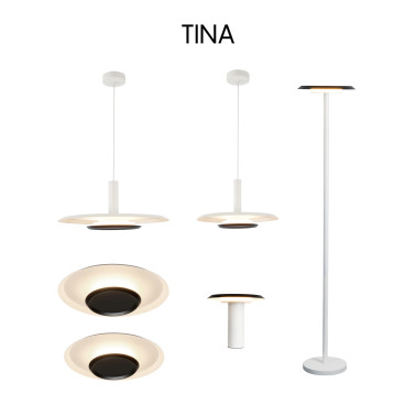 MANTRA TINA Lámpara Sobremesa Blanco-Negro