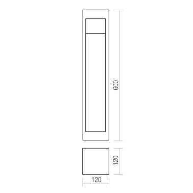 REDO TOSS 600 Baliza de Cemento Marfil 2700-3000K