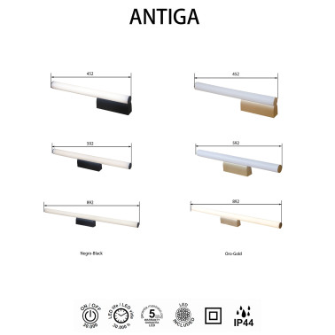 MANTRA ANTIGA 452 Aplique LED IP44 3000K Oro
