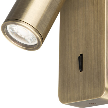 MANTRA NOTTE Aplique Lector Mini GU10 Cuero