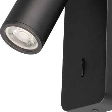 MANTRA NOTTE Aplique Lector Mini GU10 Negro