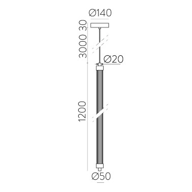 ACB LINEO 1200 Colgante Negro