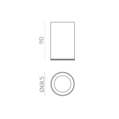 ACB NOX LED Plafon Antracita