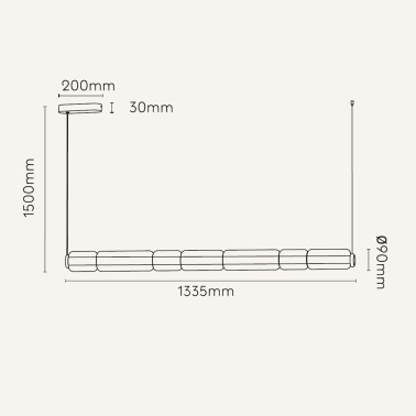 SULION VENUS LED Colgante Vidrio
