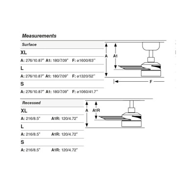 FARO CRUISER XL LED EMPOTRADO Ventilador Blanco