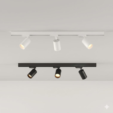 ACB GINA Proyector de Carril Trifásico Negro GU10