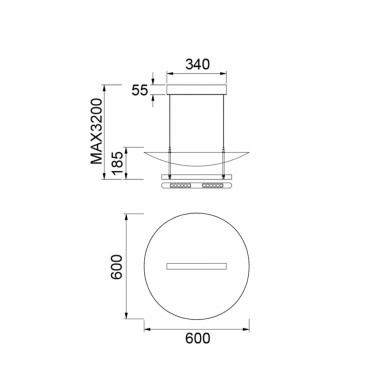 MANTRA ABISAL 600 Colgante Negro-Madera