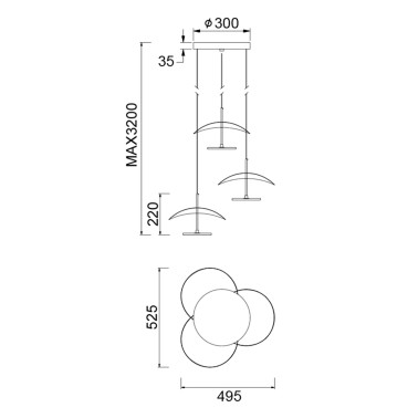 MANTRA ABISAL 525 Colgante Negro-Madera