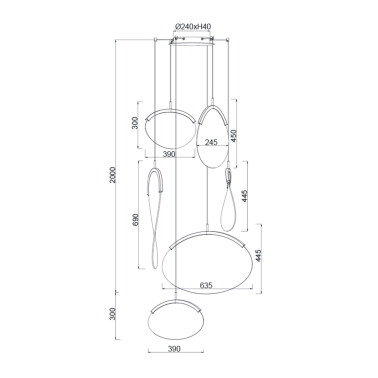 MANTRA OASIS 700 Colgante Oro 6L