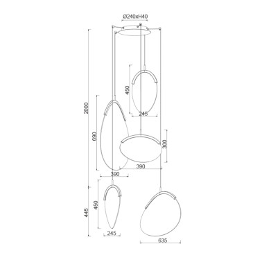 MANTRA OASIS 900 Colgante Oro