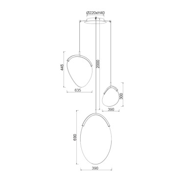 MANTRA OASIS 700 Colgante Oro 3L
