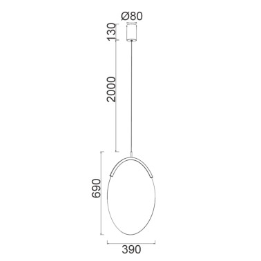 MANTRA OASIS 390 Colgante Oro 15w