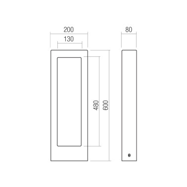 REDO SANDER 600 Baliza de Cemento Marfil 2700-3000K