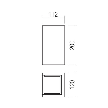 REDO PETRA 200 Aplique de Cemento Gris Oscuro