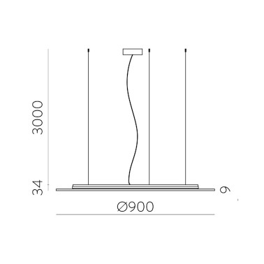 ACB SOUND LED Ø900 Colgante Acústico Antracita