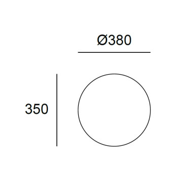 LEDSC4 CISNE Bollard 380 Bola Blanca E27