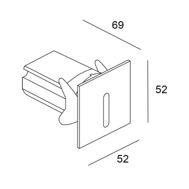 LEDSC4 BAT Square Lineal Driver Gris