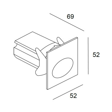 LEDSC4 BAT Square Oval Driver Gris Oscuro