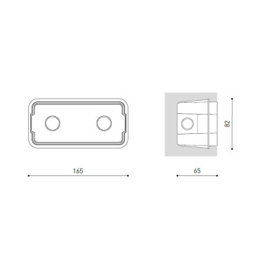 ARKOSLIGHT SLIM MINI Caja de Empotrar Hormigón