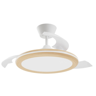 SULION BOMBAY ESTILO S Ventilador Blanco/Madera Clara