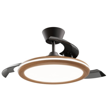 SULION BOMBAY ESTILO S Ventilador Negro/Madera Oscura