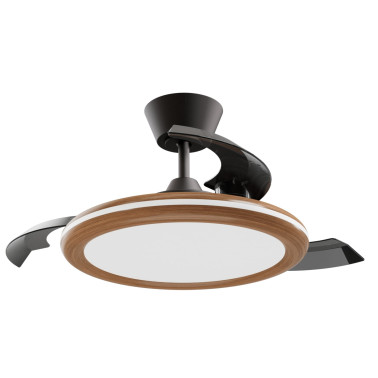 SULION BOMBAY ESTILO S Ventilador Negro/Madera Oscura