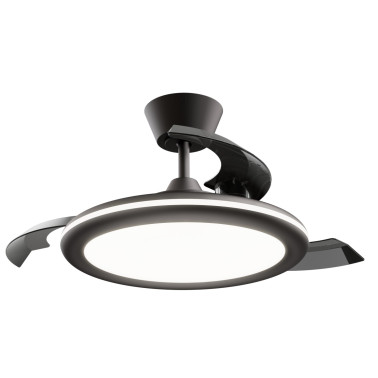SULION BOMBAY ESTILO S Plafón Ventilador Negro