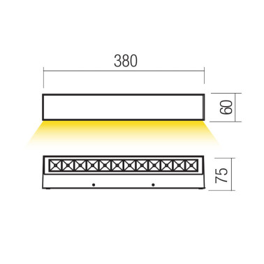 REDO AROOS 380 Unidireccional Aplique Gris Oscuro